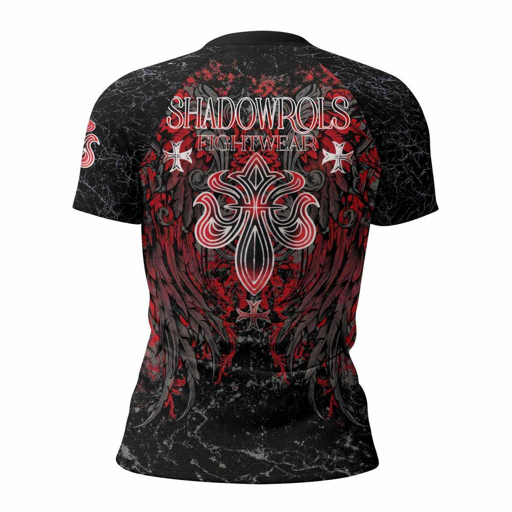 Crimson Faith Cross Rash Guard