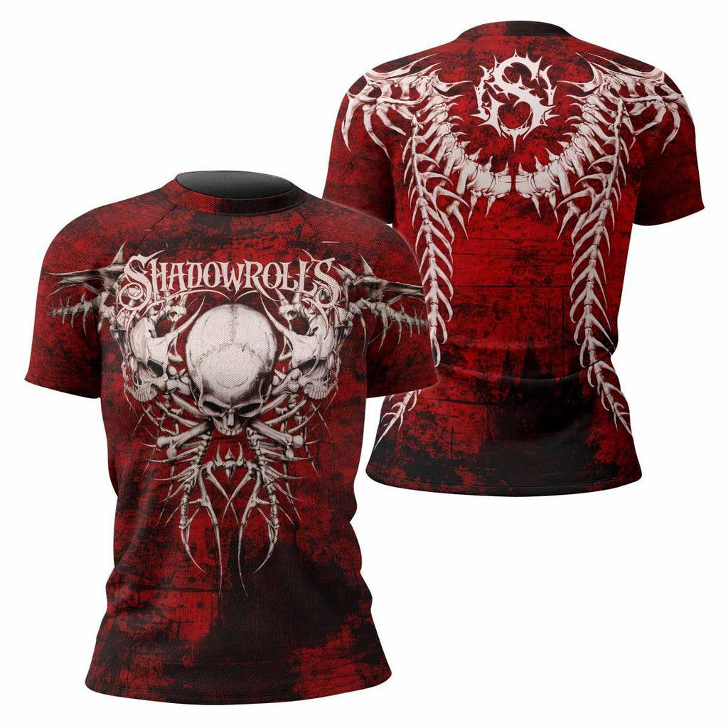 Blood Spine Skull Rash Guard