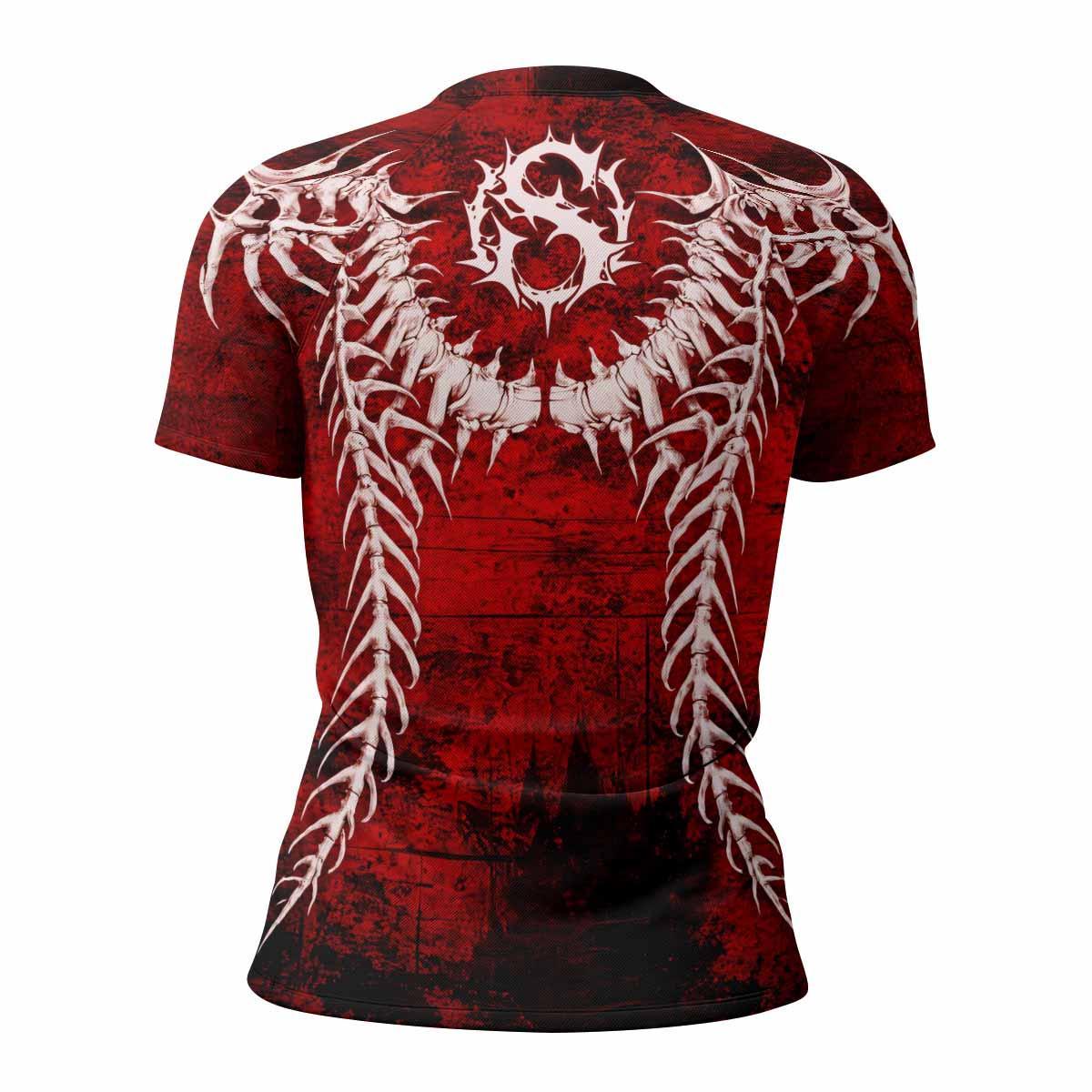 Blood Spine Skull Rash Guard
