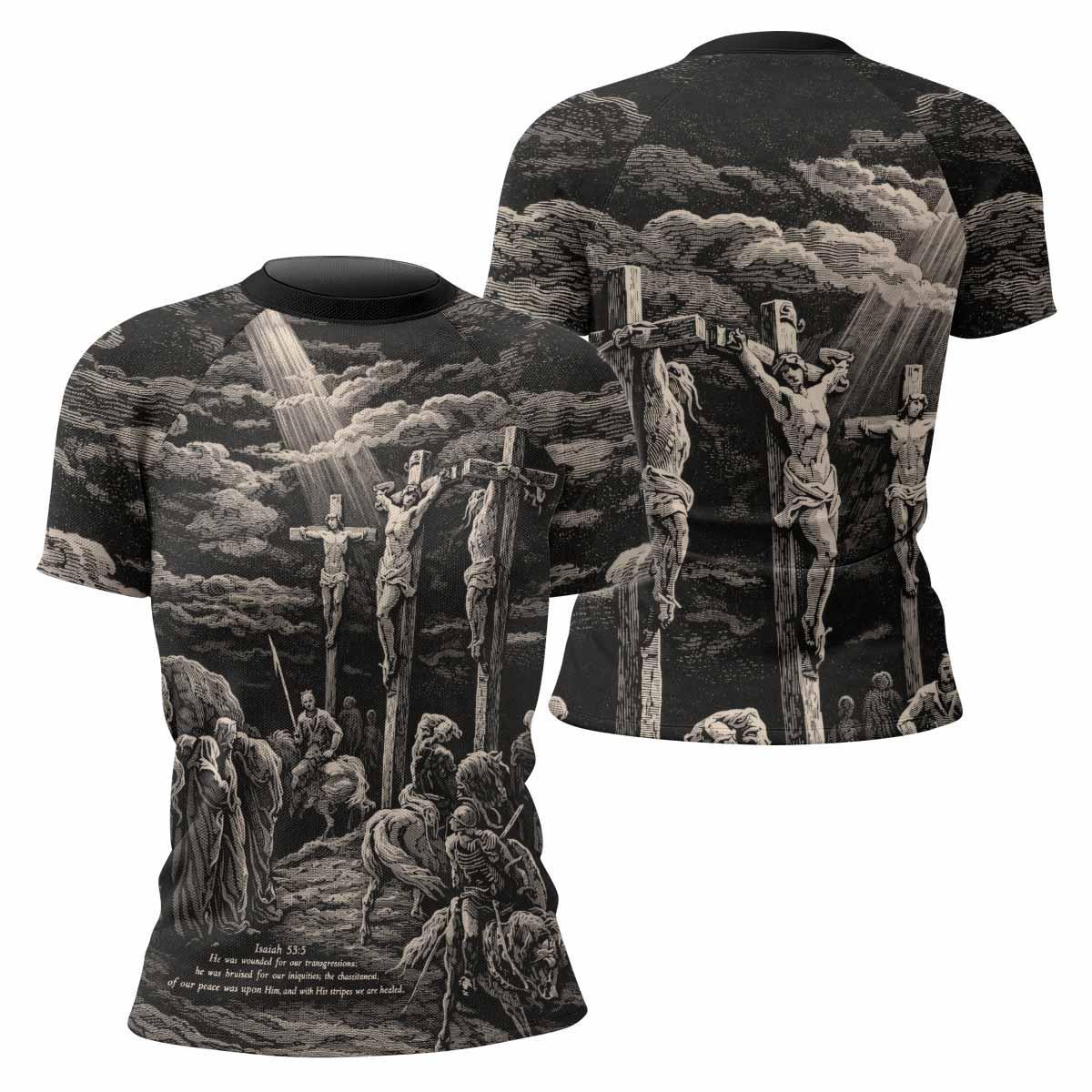 By His Stripes We Are Healed Rash Guard