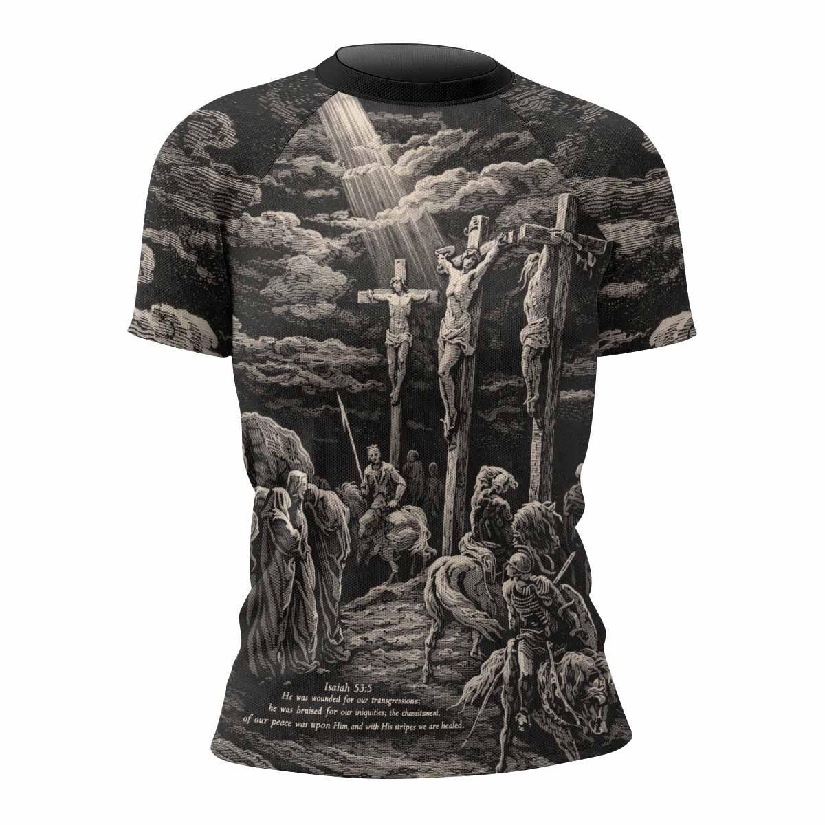 By His Stripes We Are Healed Rash Guard
