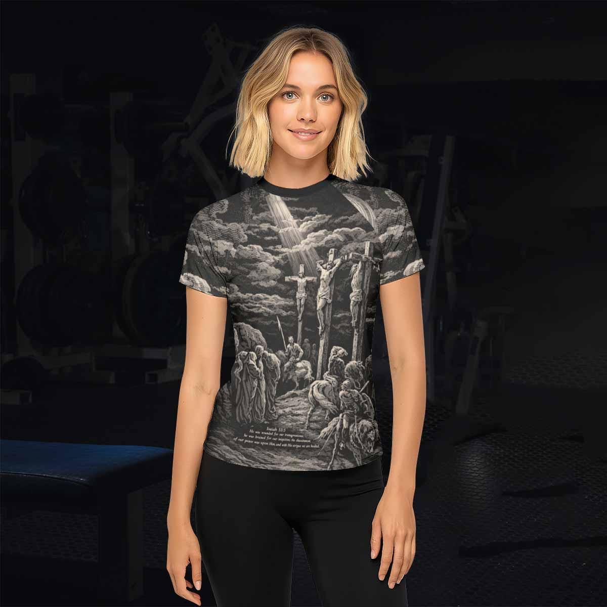 By His Stripes We Are Healed Rash Guard