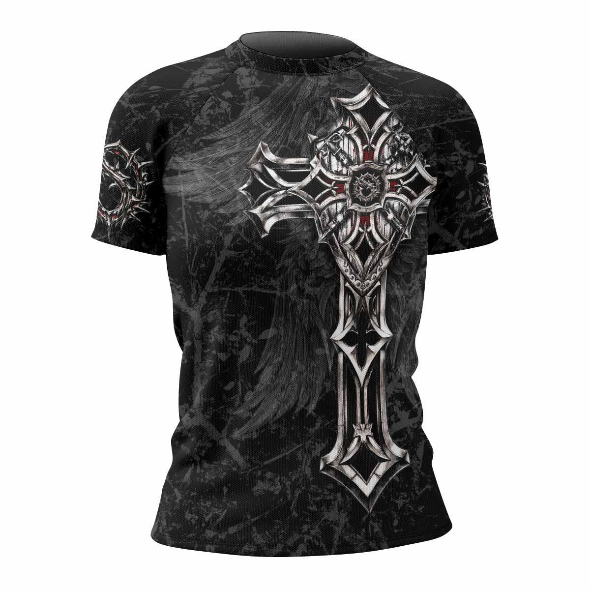 Crown of Thorns Cross Rash Guard