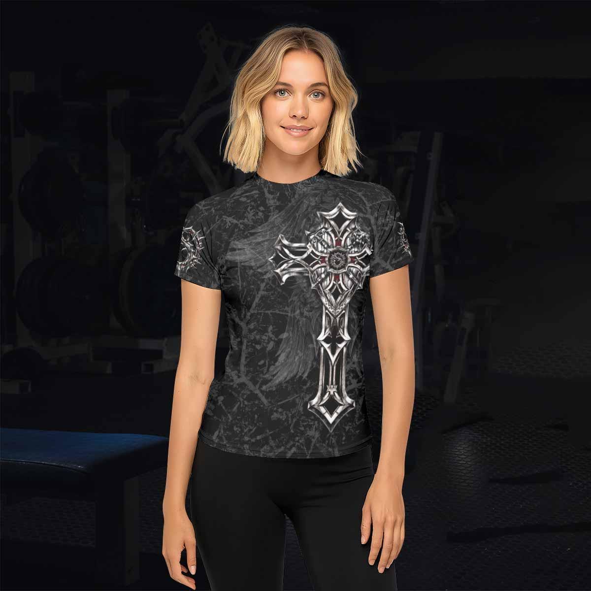 Crown of Thorns Cross Rash Guard