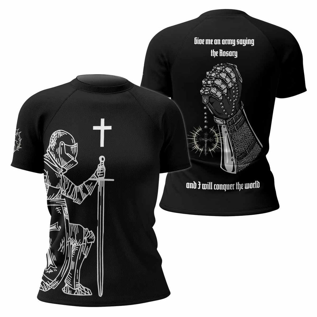 Give Me an Army Rosary Rash Guard