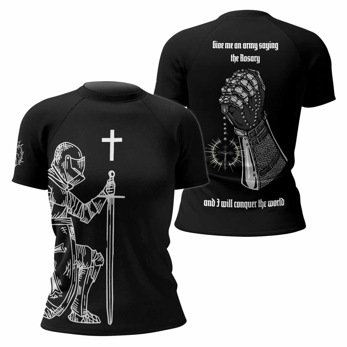 Give Me an Army Rosary Rash Guard