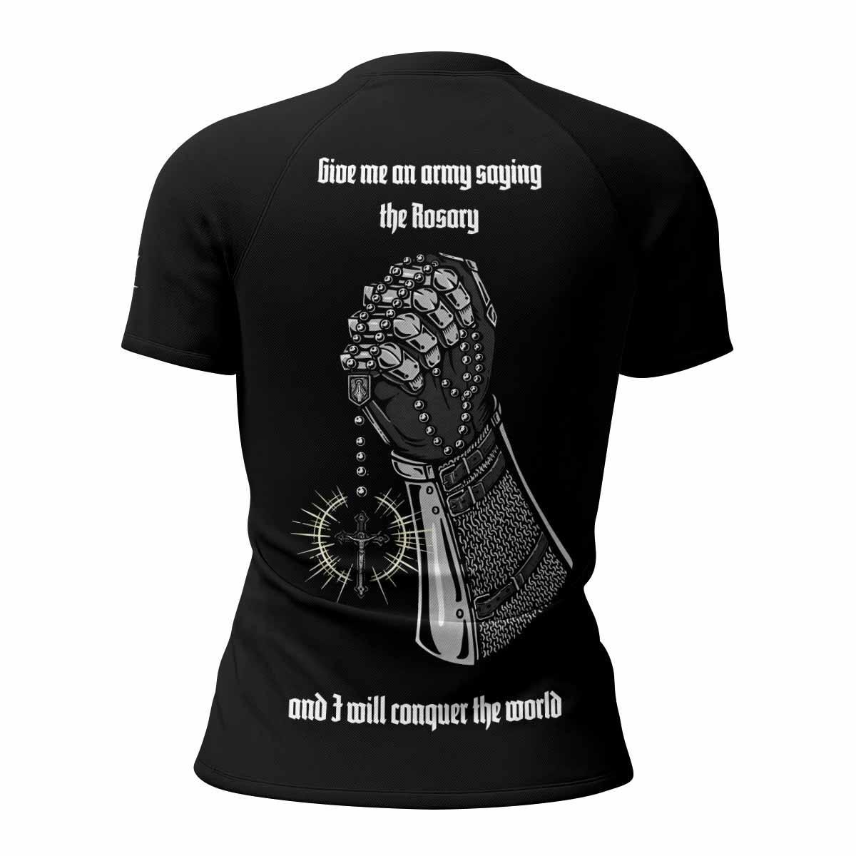Give Me an Army Rosary Rash Guard