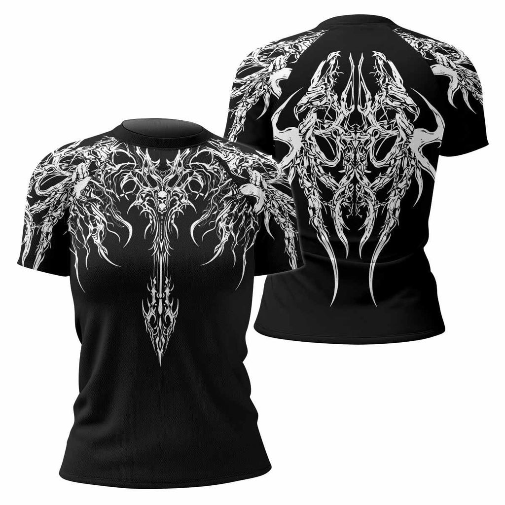 Gothic Bone Skull Rash Guard