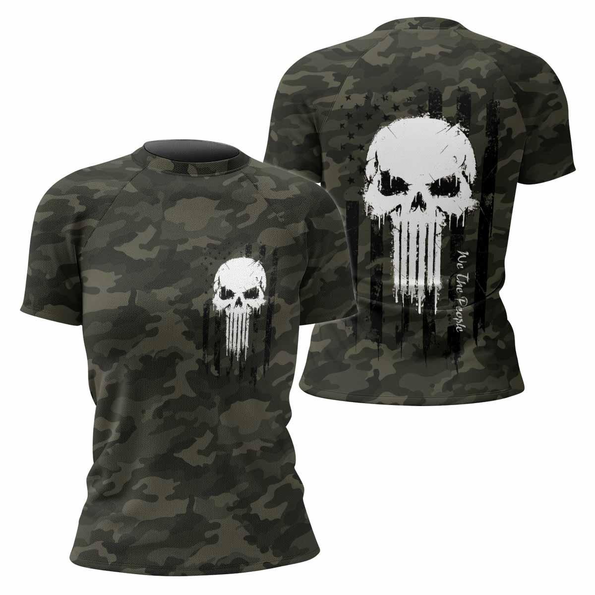 The Punisher Skull We The People Rash Guard