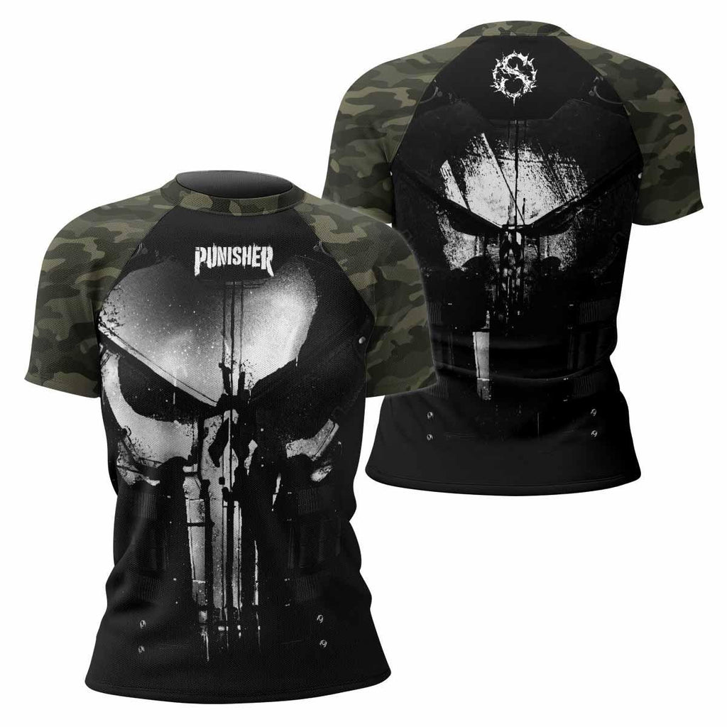 The Punisher Skull Camouflage Rash Guard