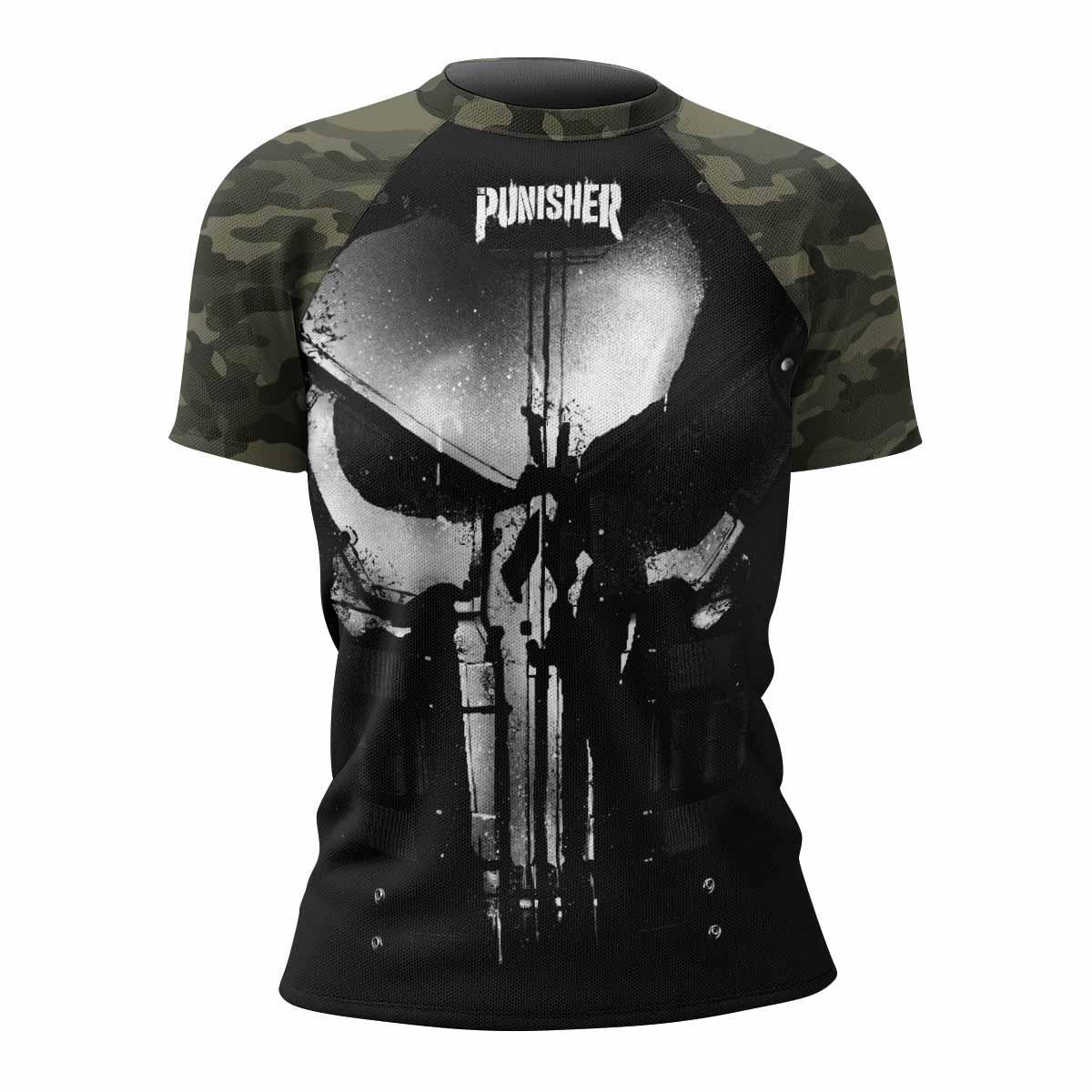 The Punisher Skull Camouflage Rash Guard