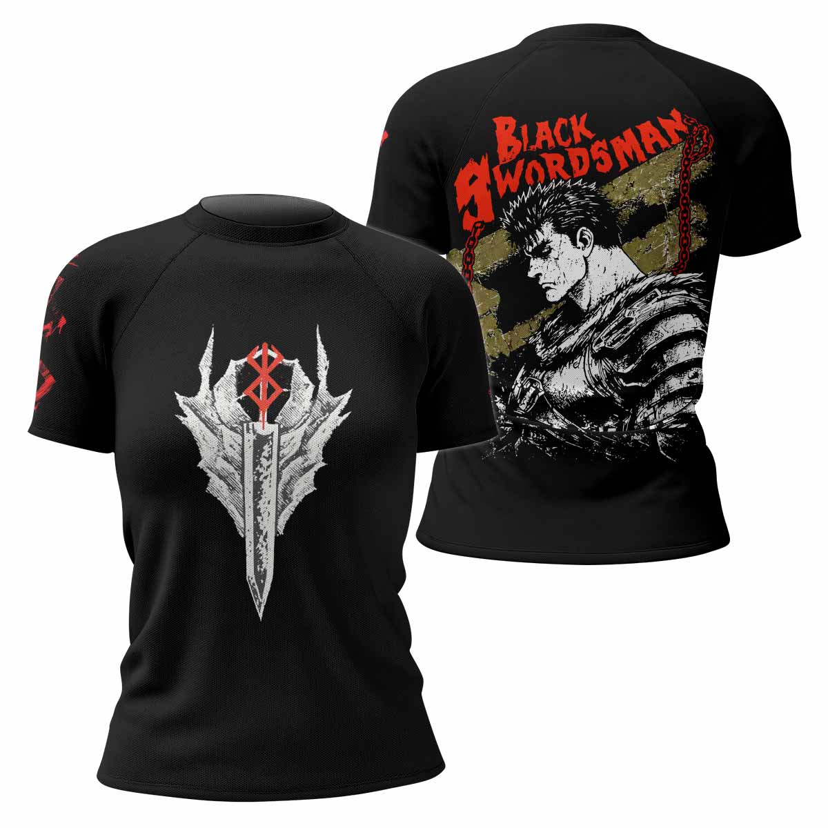 Berserk Black Swordsman Guts Rash Guard