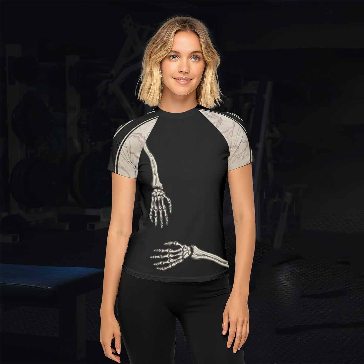 Bare Bones Skeleton Rash Guard