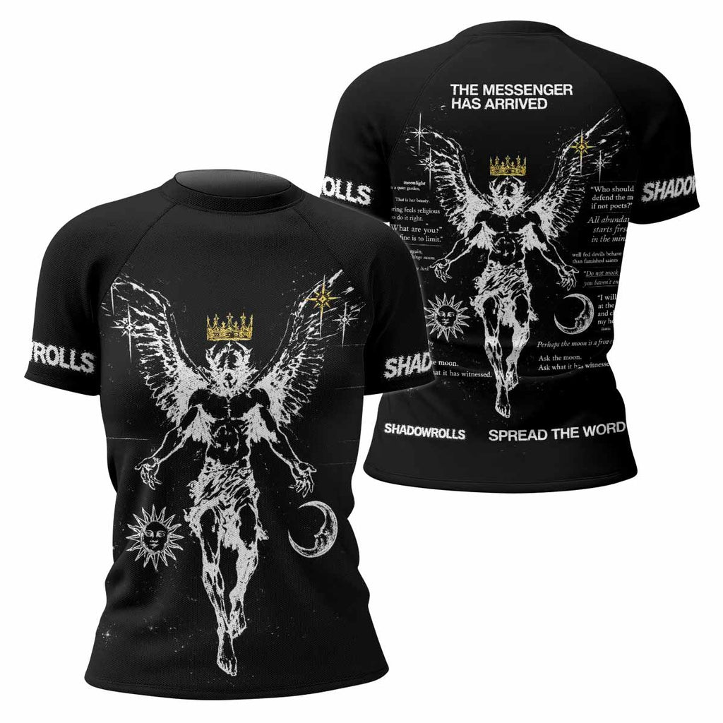 The Messenger Has Arrived Black Rash Guard