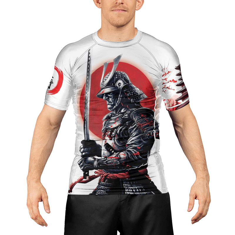 Rashninja Legendary Samurai Warrior Men's Short Sleeve Rash Guard