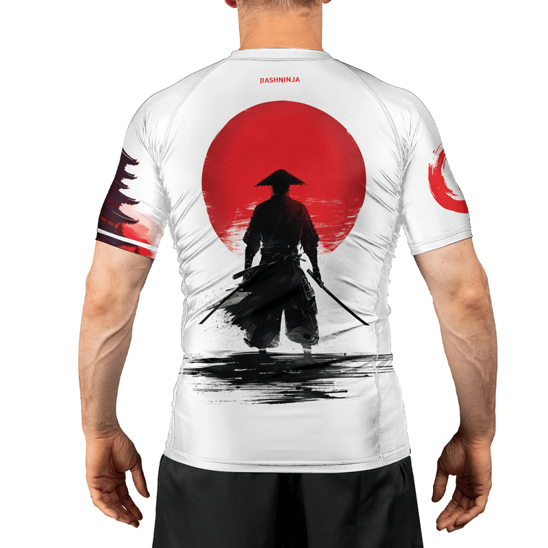 Rashninja Legendary Samurai Warrior Men's Short Sleeve Rash Guard