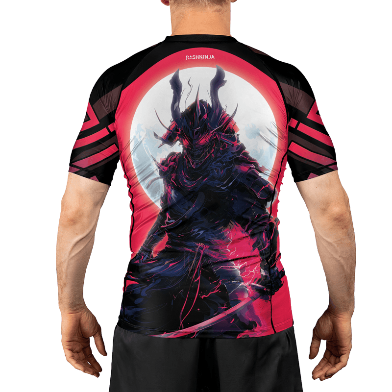 Rashninja Embracing Cyber Oni Men's Short Sleeve Rash Guard