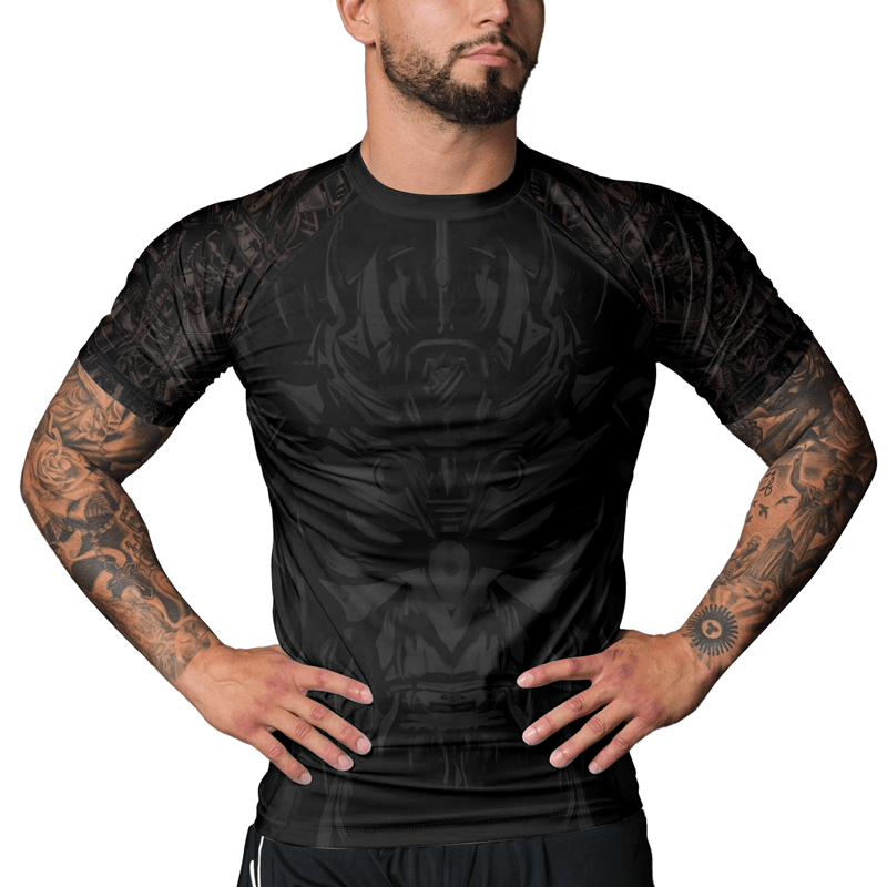 Rashninja Cyber Oni Chronicles Men's Short Sleeve Rash Guard