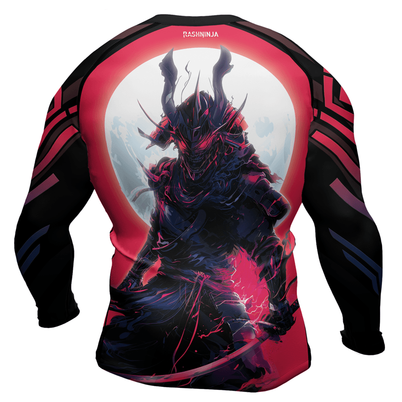 Rashninja Embracing Cyber Oni Men's Long Sleeve Rash Guard