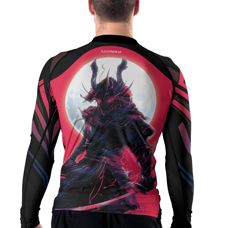 Rashninja Embracing Cyber Oni Men's Long Sleeve Rash Guard