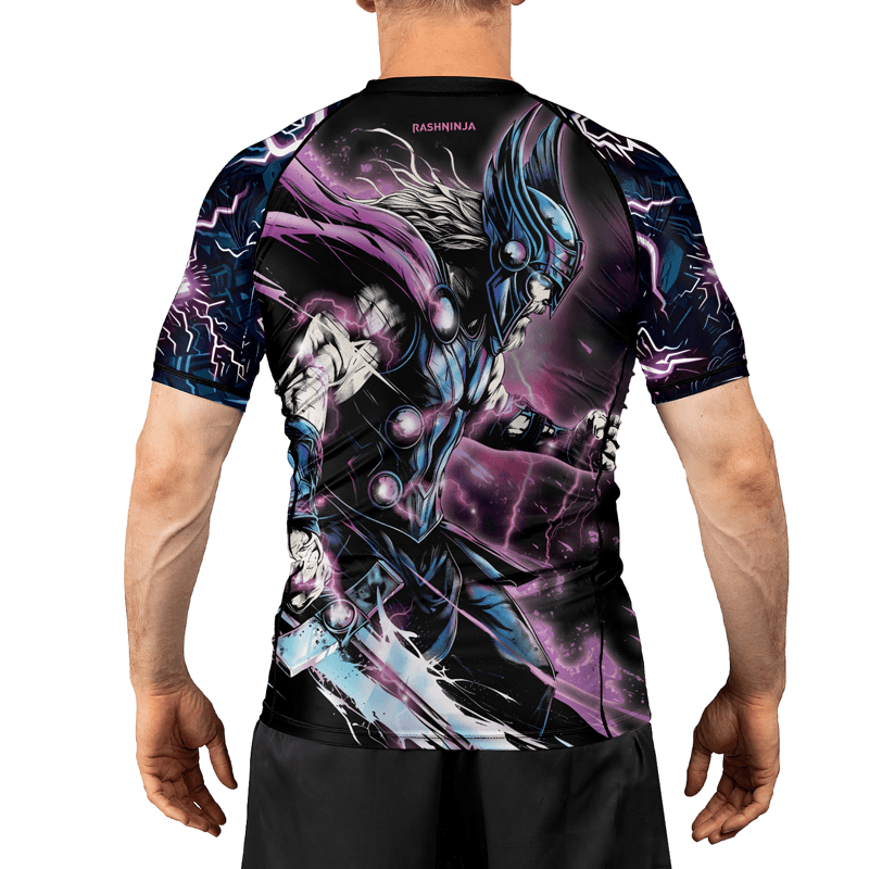 Rashninja Thor and Mjolnir Men's Short Sleeve Rash Guard