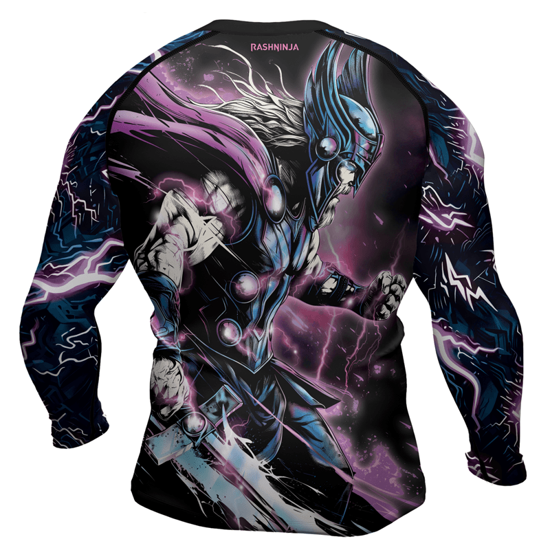 Rashninja Thor and Mjolnir Men's Long Sleeve Rash Guard