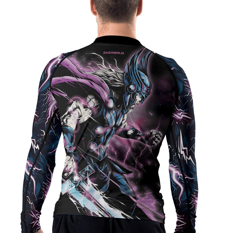 Rashninja Thor and Mjolnir Men's Long Sleeve Rash Guard