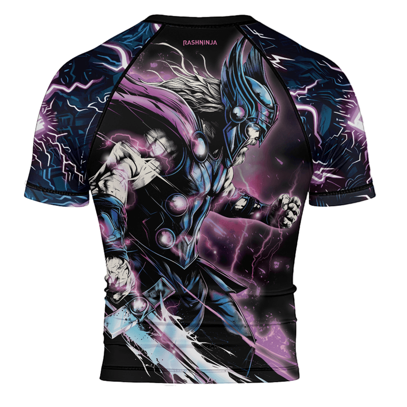 Rashninja Thor and Mjolnir Men's Short Sleeve Rash Guard