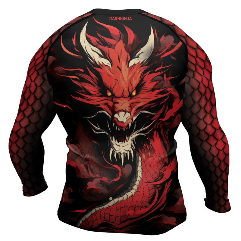 Rashninja Legendary Fire Dragon Men's Long Sleeve Rash Guard