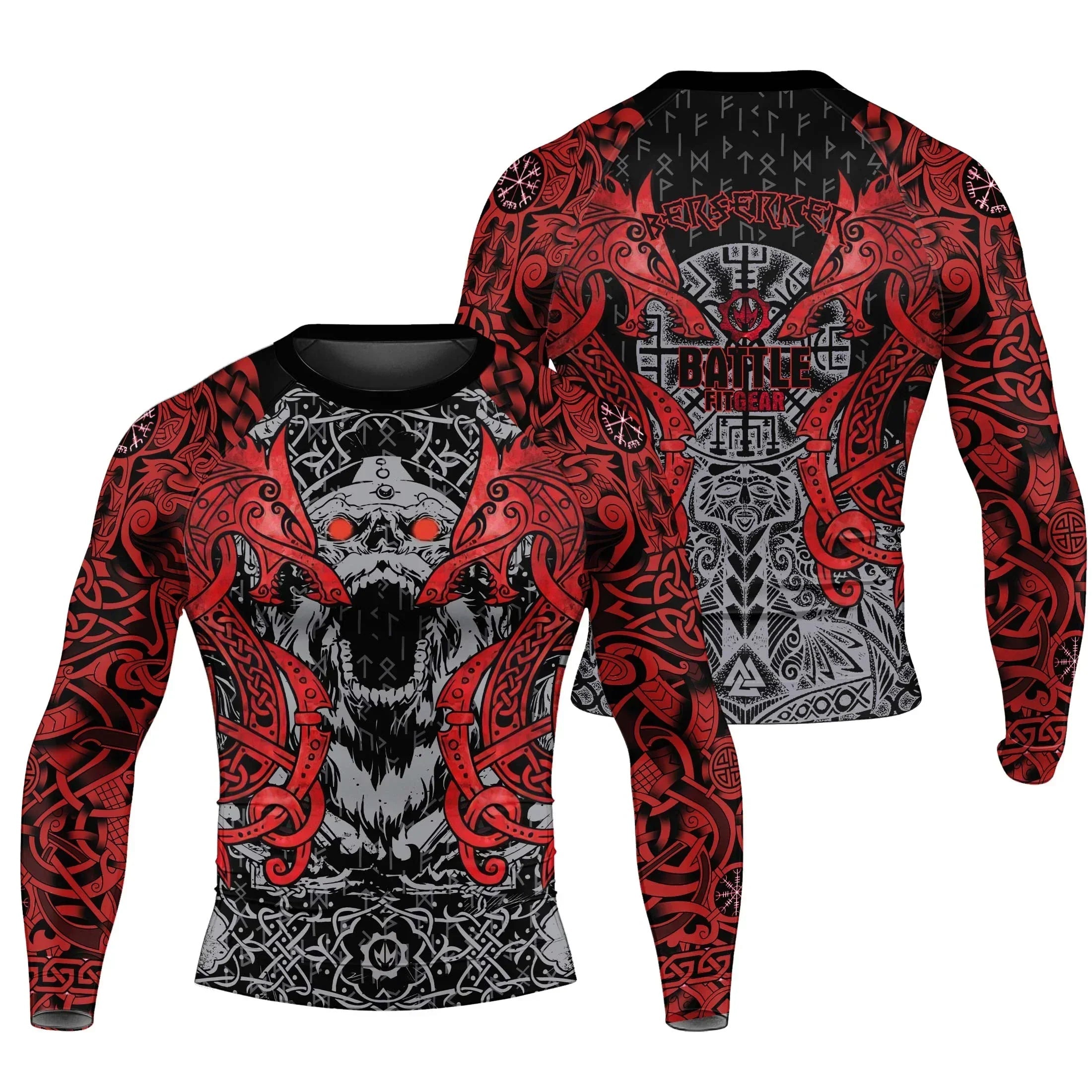 Rage Of Viking Berserker Men's Long Sleeve Rash Guard