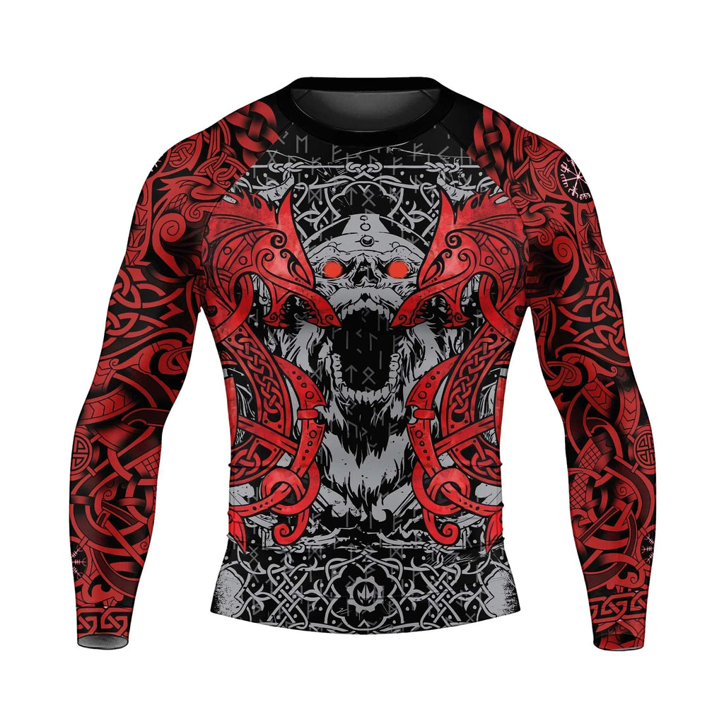 Rage Of Viking Berserker Men's Long Sleeve Rash Guard