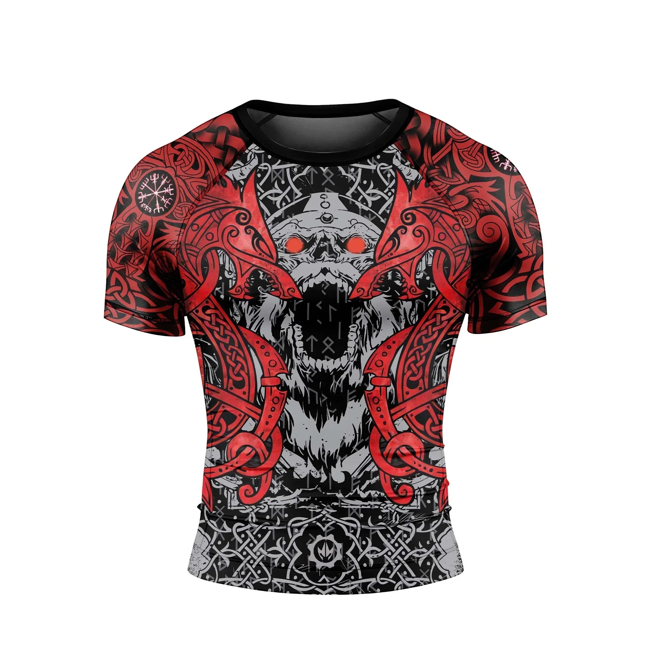 Rage Of Viking Berserker Men's Short Sleeve Rash Guard