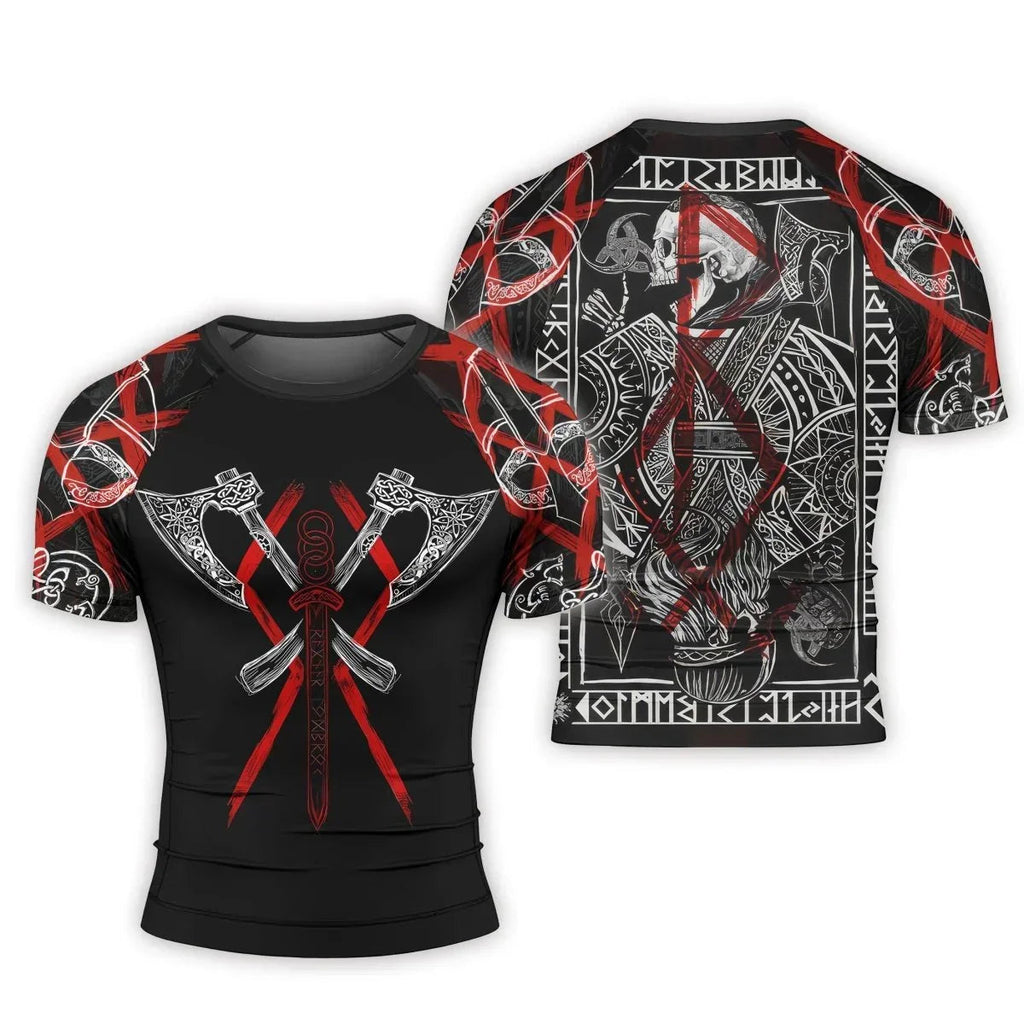 Ragnar Lothbrok Men's Short Sleeve Rash Guard