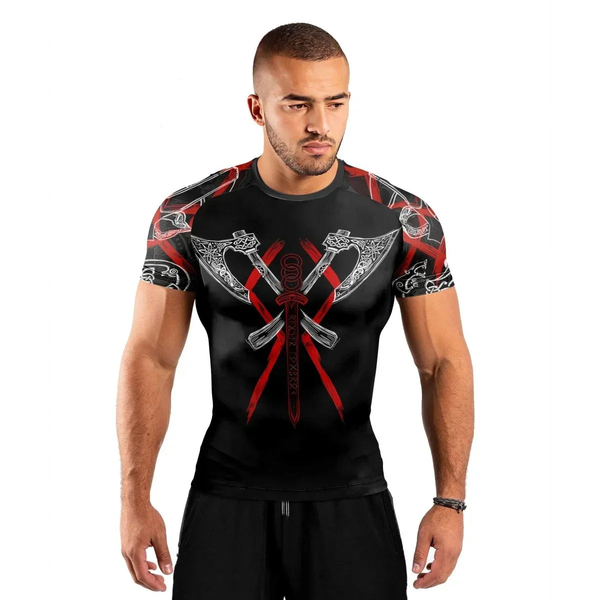 Ragnar Lothbrok Men's Short Sleeve Rash Guard