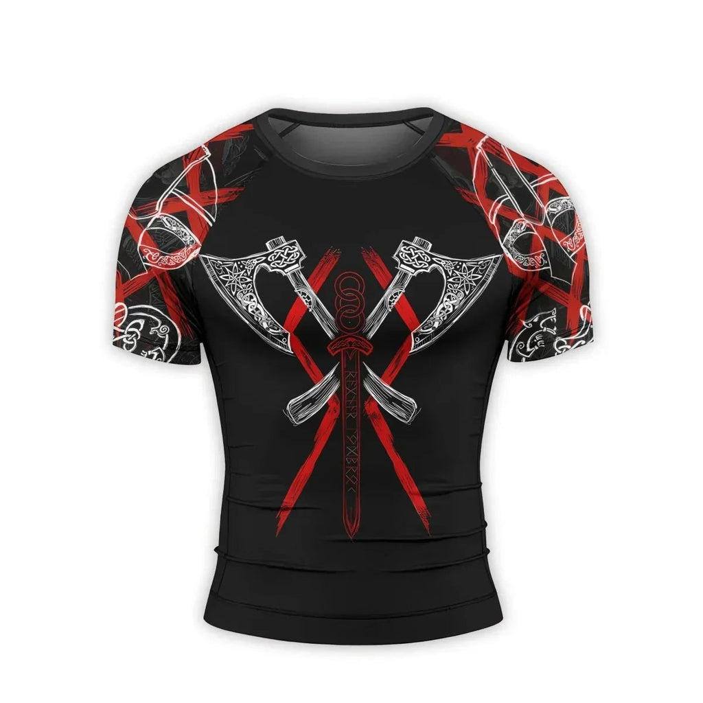 Ragnar Lothbrok Men's Short Sleeve Rash Guard