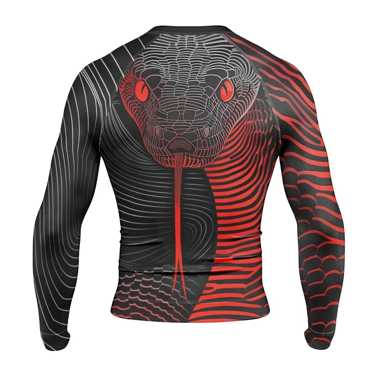 Red Eyes Snake Men's Long Sleeve Rash Guard