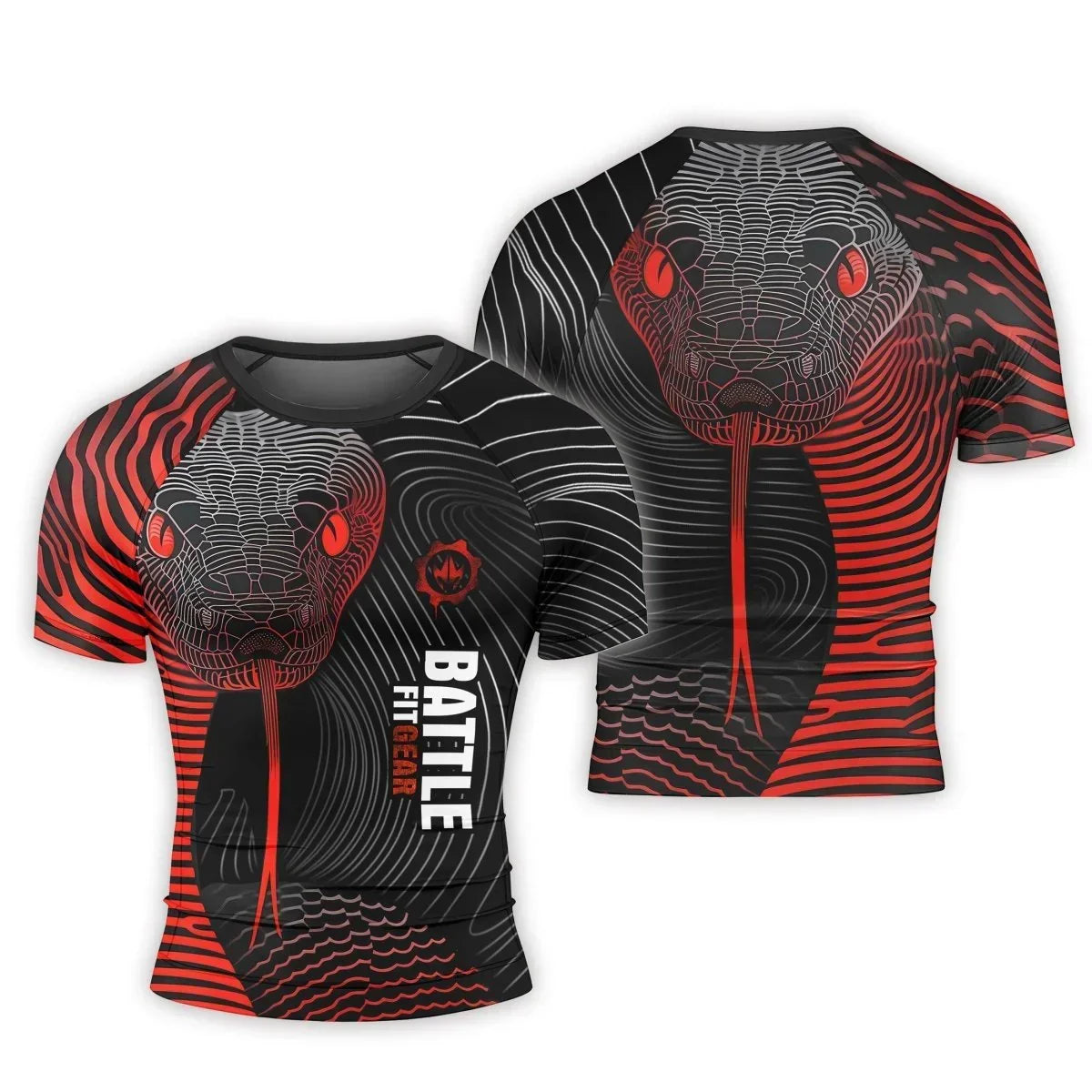 Red Eyes Snake Men's Short Sleeve Rash Guard