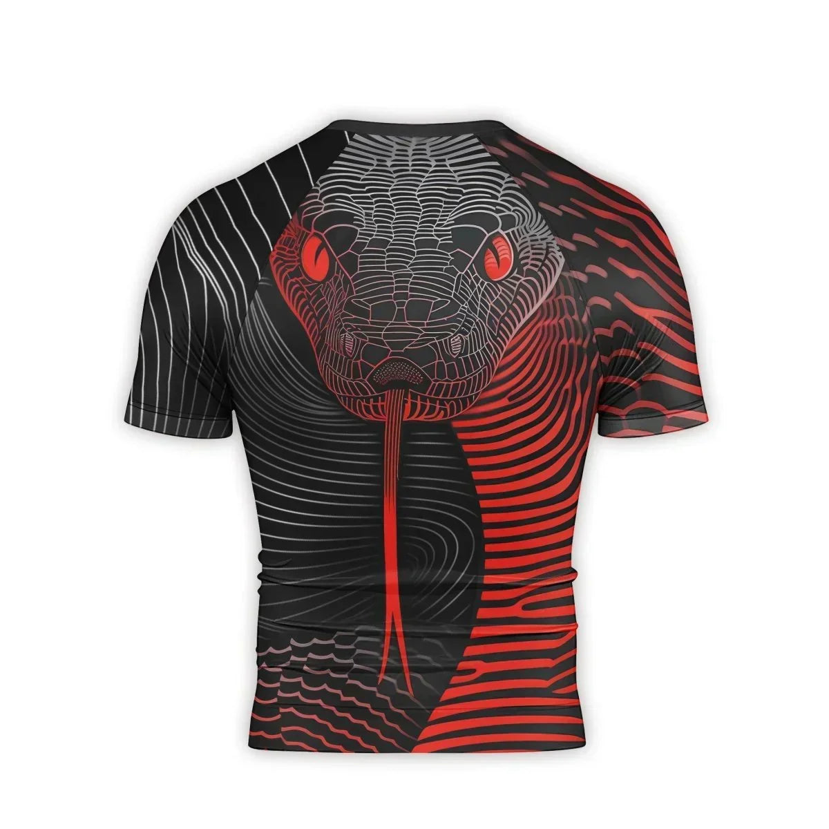 Red Eyes Snake Men's Short Sleeve Rash Guard
