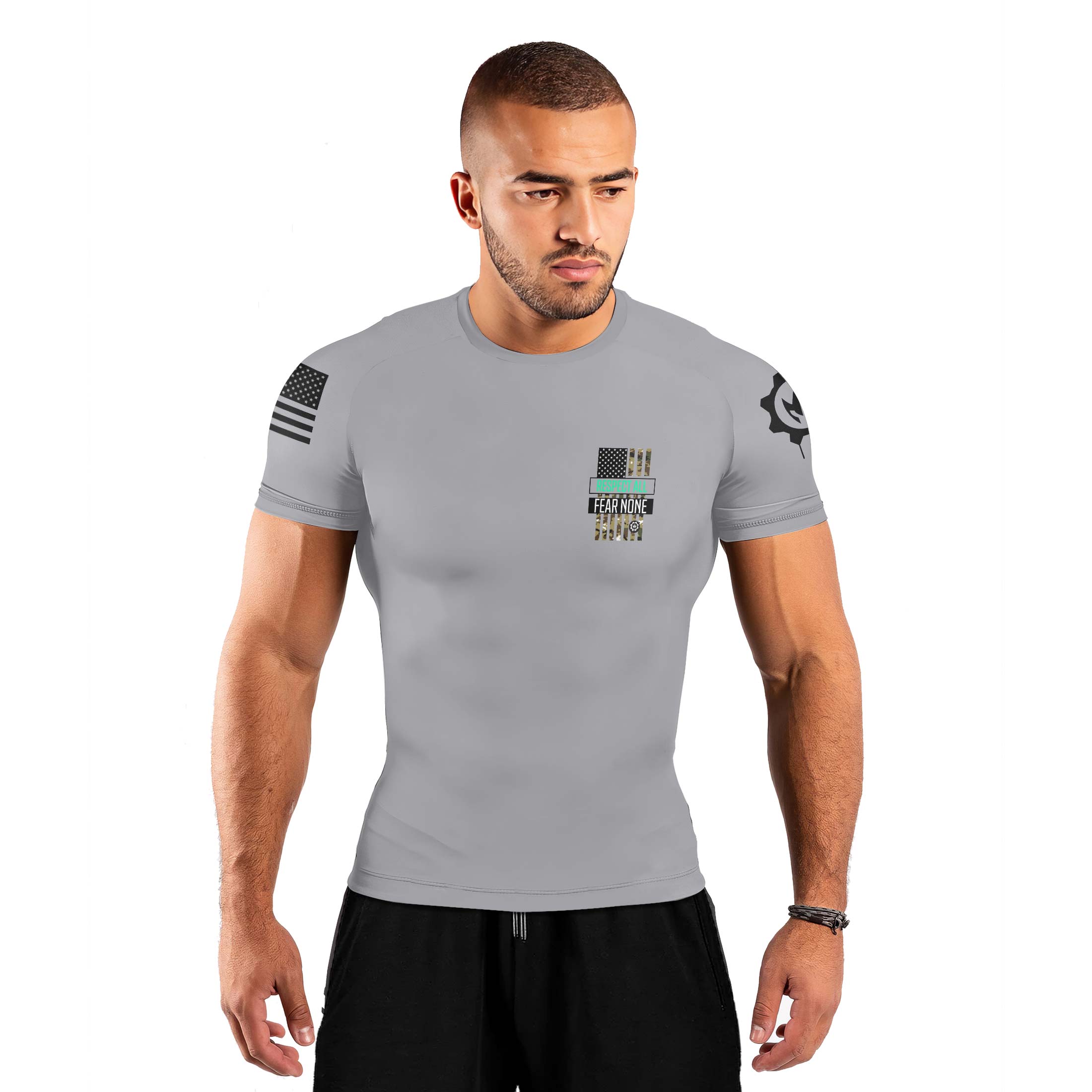 Respect All Men's Short Sleeve Rash Guard