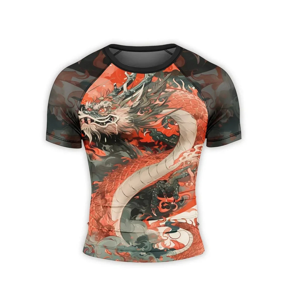Rising Red Dragon Men's Short Sleeve Rash Guard