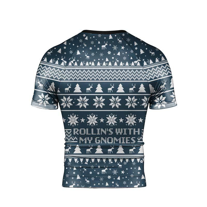 Rolling With Gnomies Men's Short Sleeve Rash Guard