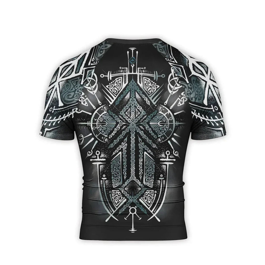 Runes Of Loki Men's Short Sleeve Rash Guard