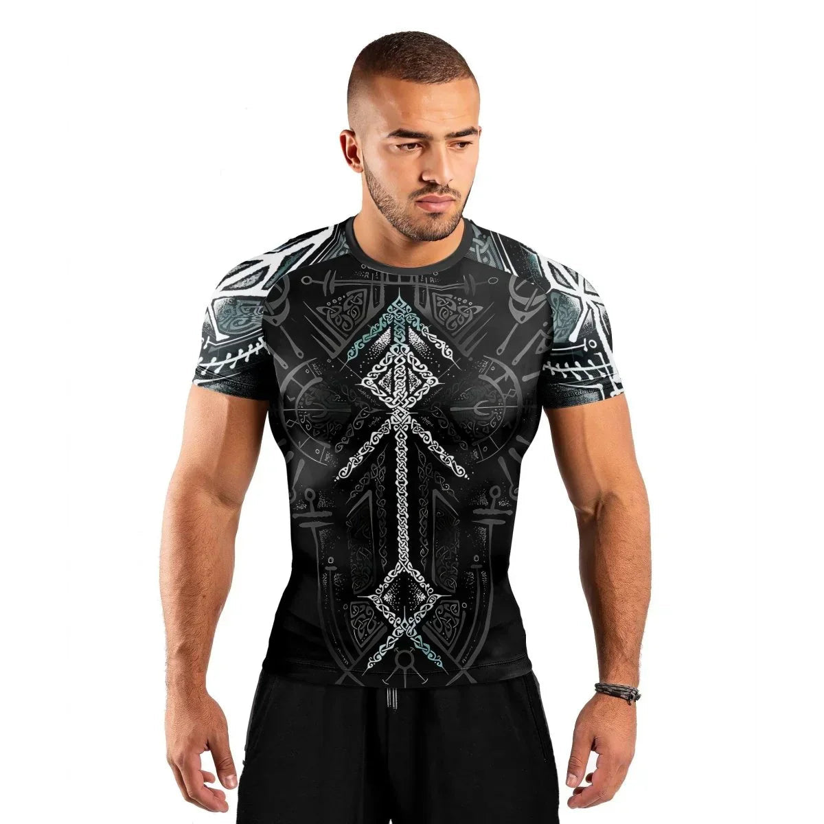 Runes Of Loki Men's Short Sleeve Rash Guard