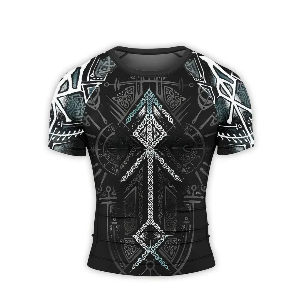 Runes Of Loki Men's Short Sleeve Rash Guard