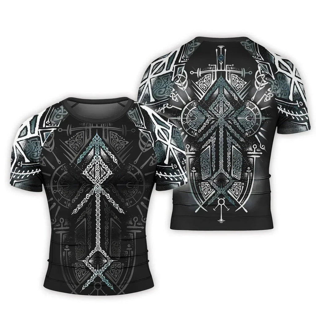 Runes Of Loki Men's Short Sleeve Rash Guard