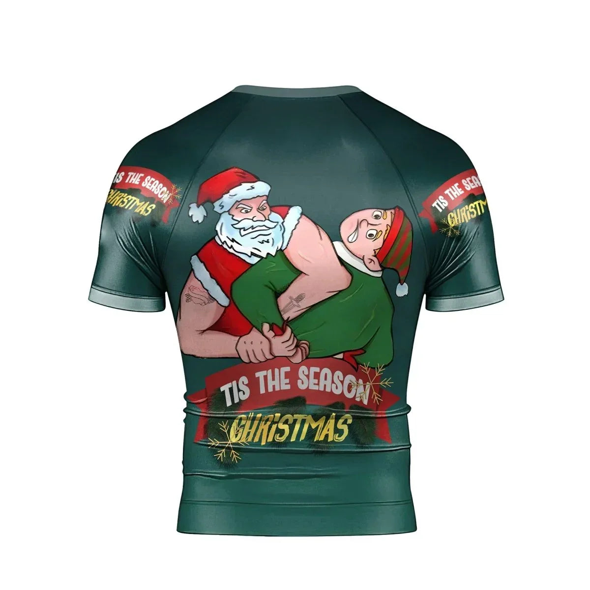 Santa Submission Short Sleeve Rash Guard