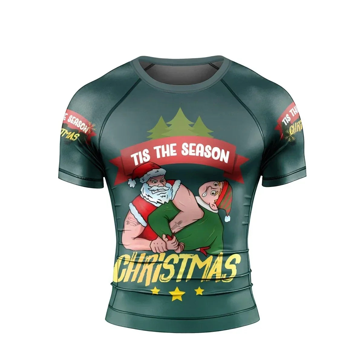 Santa Submission Short Sleeve Rash Guard