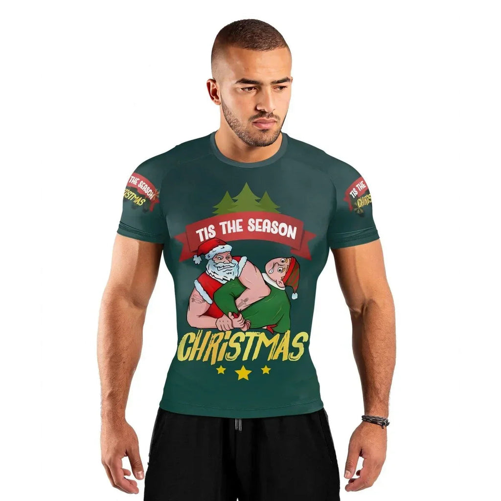 Santa Submission Short Sleeve Rash Guard