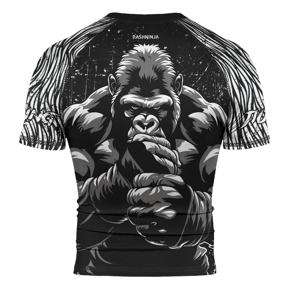 Rashninja Gorilla Jungle King Men's Short Sleeve Rash Guard