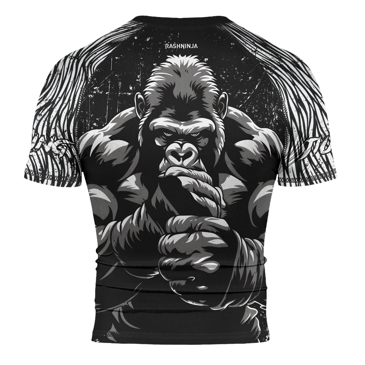 Rashninja Gorilla Jungle King Men's Short Sleeve Rash Guard